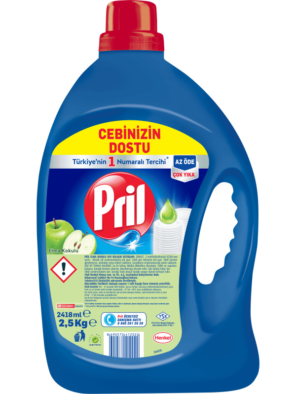 Pril Sıvı Bulaşık Deterjanı Elma 2.5 Kg