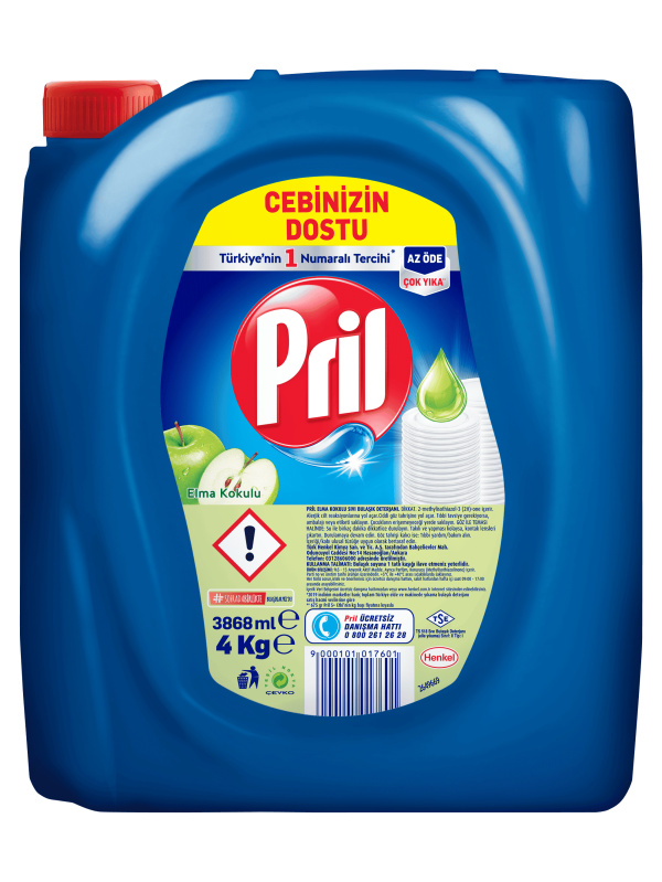 Pril Sıvı Bulaşık Deterjanı Elma 4 Kg