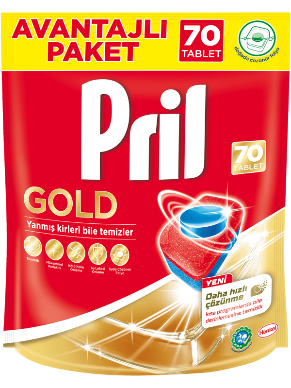 Pril Tablet Gold Avantajlı Paketi 70 Adet