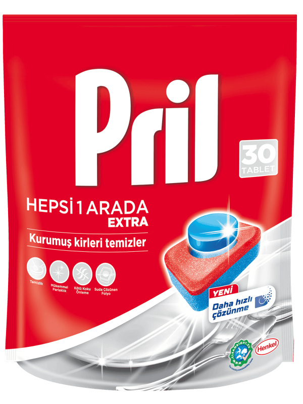 Pril Tablet Hepsi Bir Arada 30 Adet