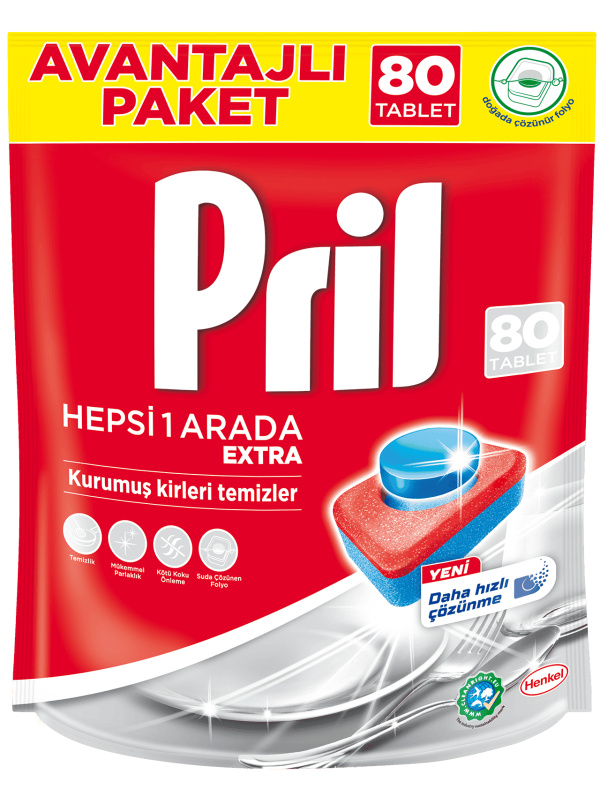Pril Tablet Hepsi Bir Arada 80 Adet