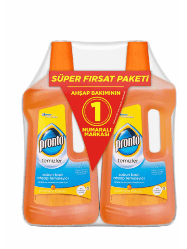 Pronto Ahşap Ve Yüzey Temizleyici Promosyon Paketi Turuncu 2X750 Ml