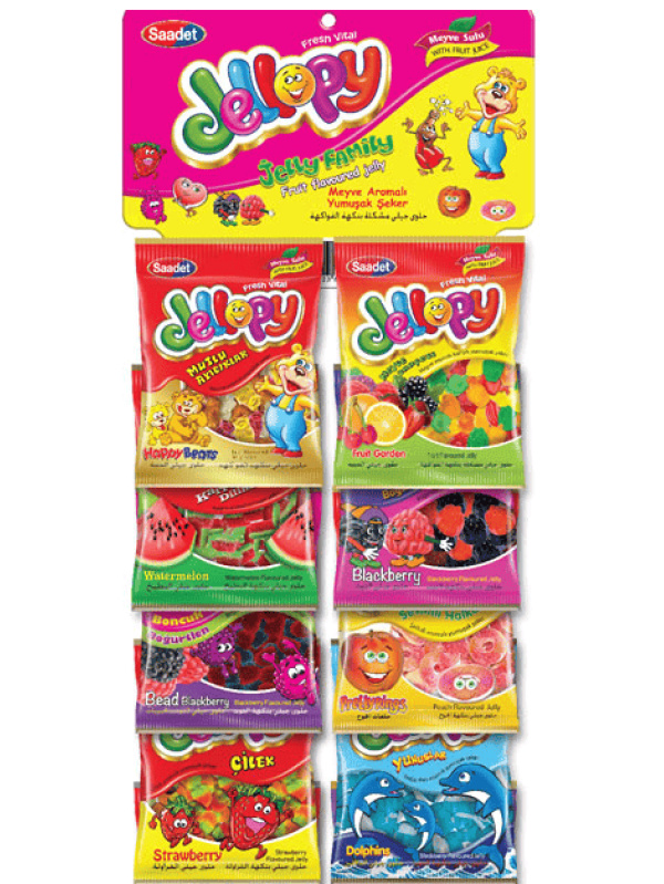 Saadet Jellopy Karışık Sakızlı Şeker 100 Gr