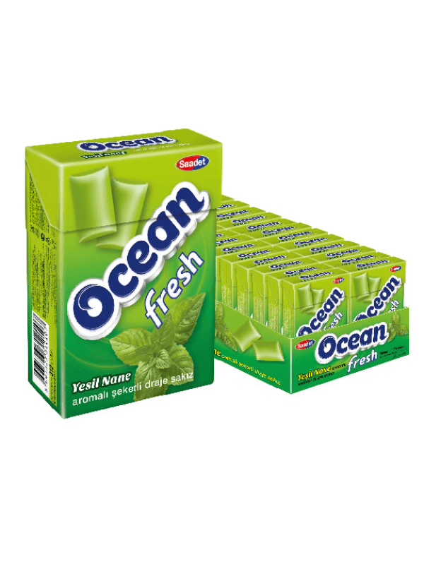 Saadet Ocean Fresh Nane Aromalı Şekerli Draje Sakız 15 Gr