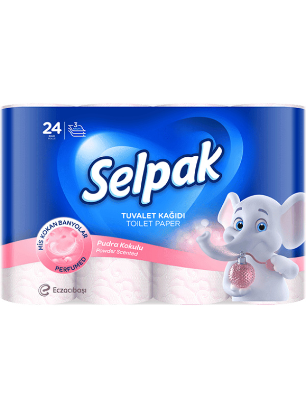 Selpak Parfümlü Tuvalet Kağıtları (Pudra) 24 Adet