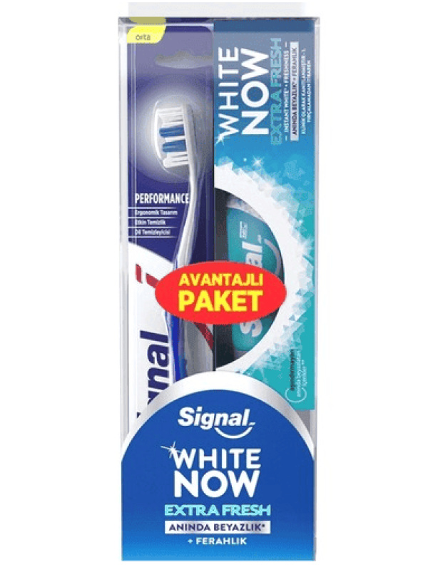 Signal White Now Extra Fresh Diş Macunu 75 Ml+Diş Fırçası 1 Adet