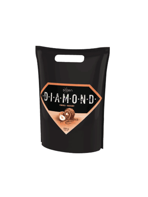 Şölen Diamond Sütlü Çikolata Kaplı Bütün Ve Fındık Kremalı Gofret 250 Gr