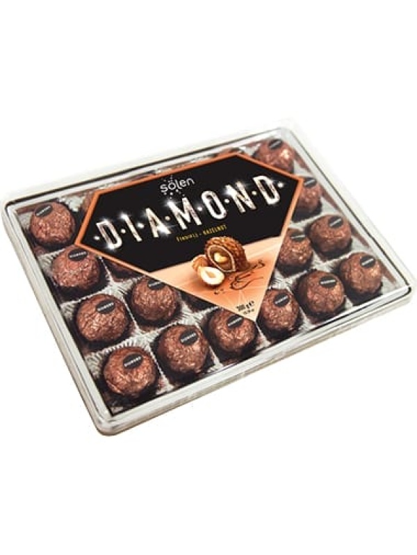 Şölen Diamond Sütlü Çikolata Kaplı Bütün Ve Fındık Kremalı Gofret 300 Gr