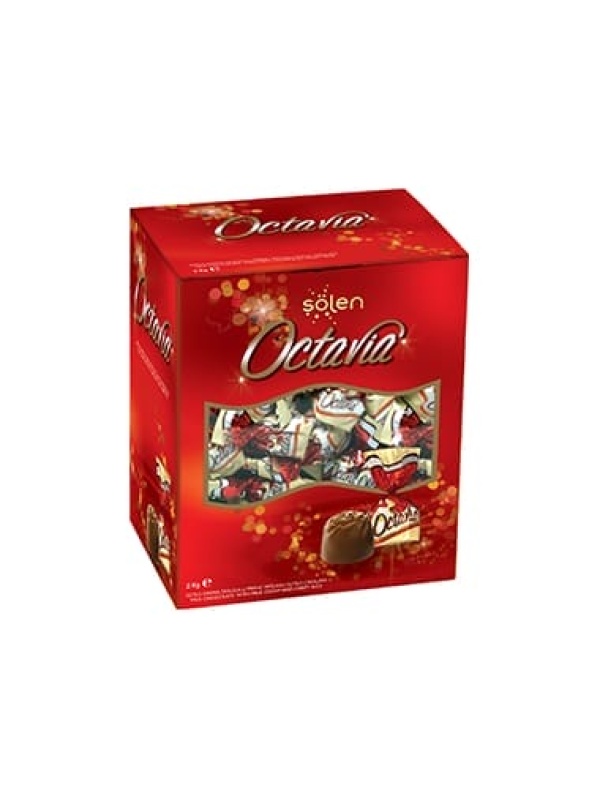 Şölen Octavia Sütlü Krema Dolgulu Pirinç Patlaklı Sütlü Çikolata 2 Kg