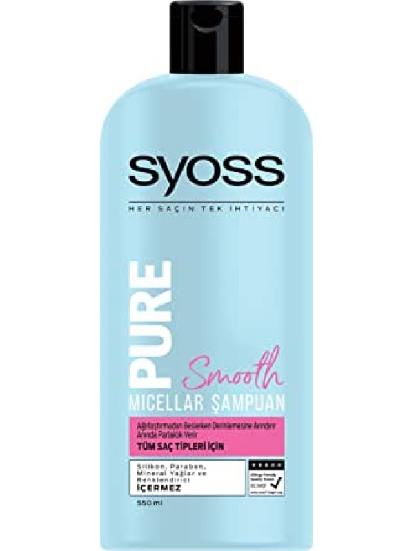 Syoss Pure Smooth Micellar Şampuan 550 Ml