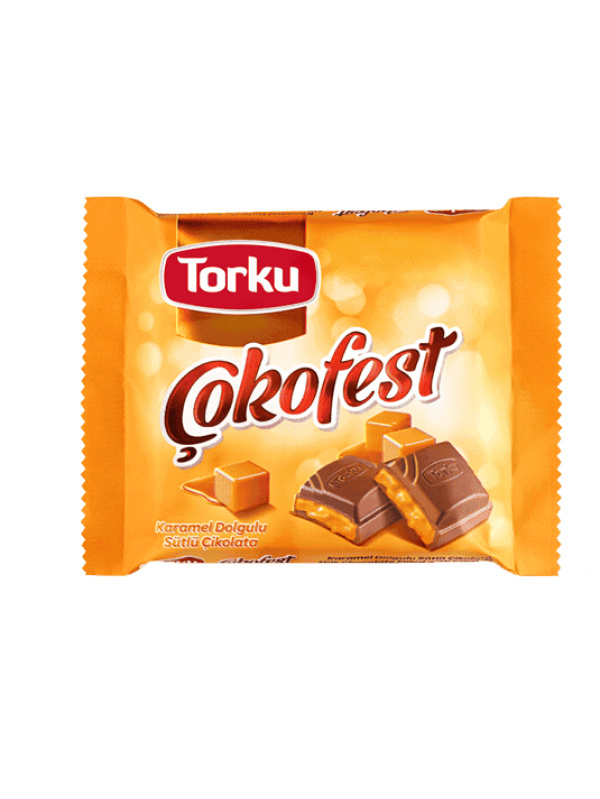 Torku Çokofest Karamel Dolgulu Sütlü Çikolata 60 Gr