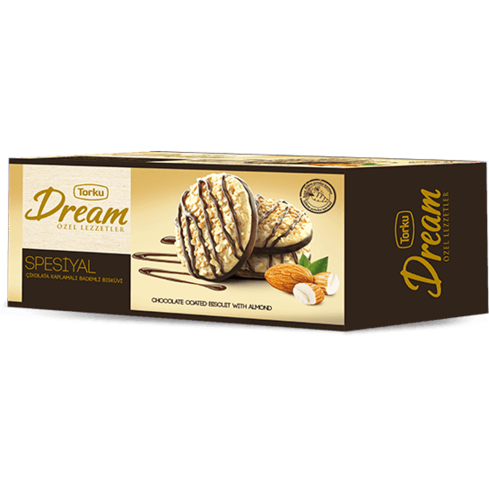 Torku Dream Özel Çikolata Kaplı Bademli Bisküvi 40 Gr