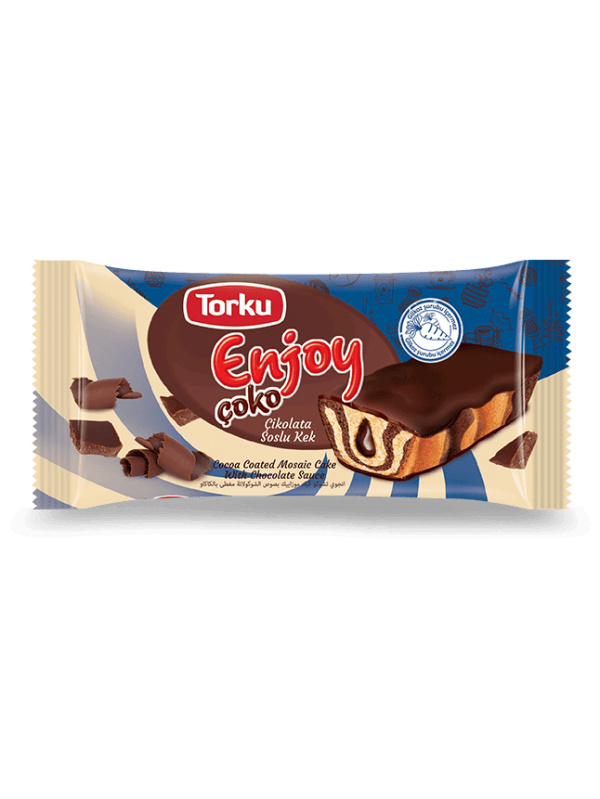 Torku Enjoy Çoko Kakao Kaplamalı Çikolata Soslu Mozaik Kek 55 Gr