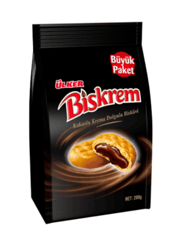 Ülker Biskrem Kakaolu Büyük Boy Poşet 200 Gr