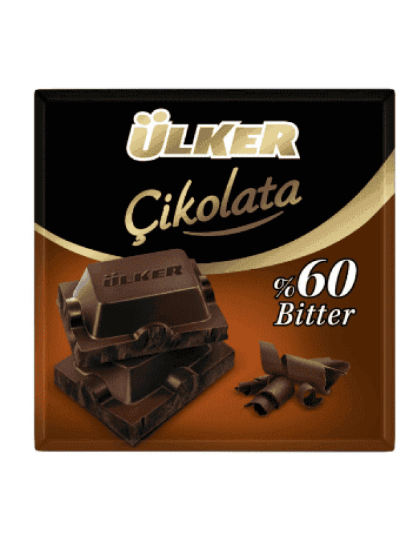 Ülker Bitter Kare Çikolata 60 Gr