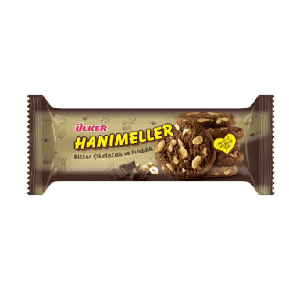 Ülker Hanımeller Bitter Çikolatalı Ve Fındıklı 72 Gr
