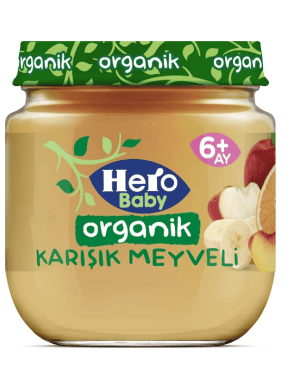Ülker Hero Baby Organik Karışık Meyveli Bebek Maması 120 Gr