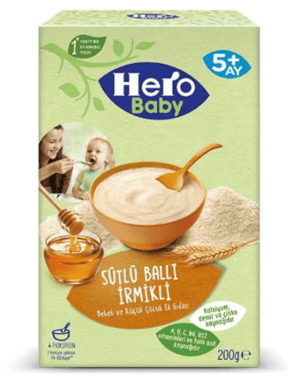 Ülker Hero Baby Sütlü Ballı İrmikli Bebek Maması 200 Gr