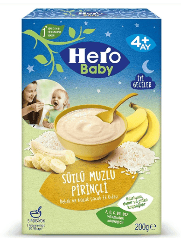 Ülker Hero Baby Sütlü Muzlu Pirinçli Bebek Maması 200 Gr