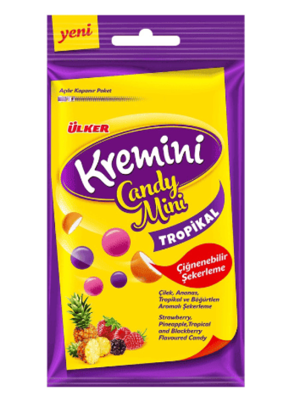 Ülker Kremini Candy Mini Tropikal Karışık Meyve Aromalı 30 Gr