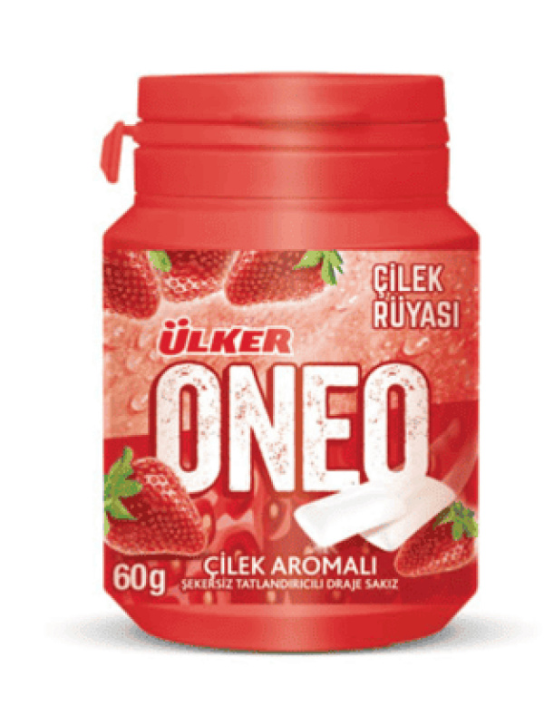 Ülker Oneo Çilekli Şişe Draje Sakız 60 Gr