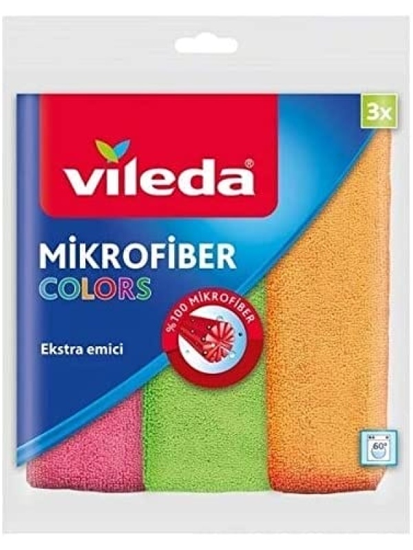 Vileda Microfiber Colours Xl Temizlik Bezi 3'lü