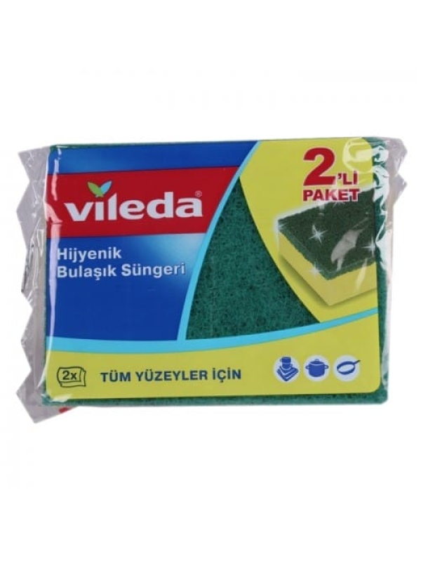 Vileda Yeşil Oluklu Sünger 2 Adet
