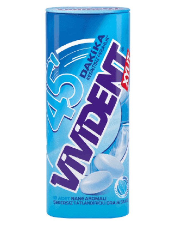 Vivident 45 Dakika Draje Sakız Metal Kutu 21 Gr