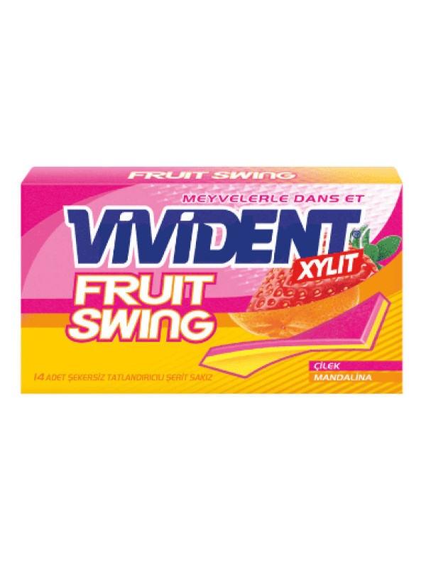 Vivident Fruit Swing Çilek&mandalina Aromalı Sakız 26 Gr