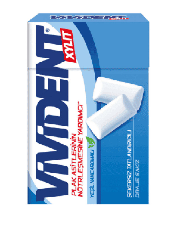 Vivident Xylit Yeşil Nane Aromalı Sakız 22 Gr