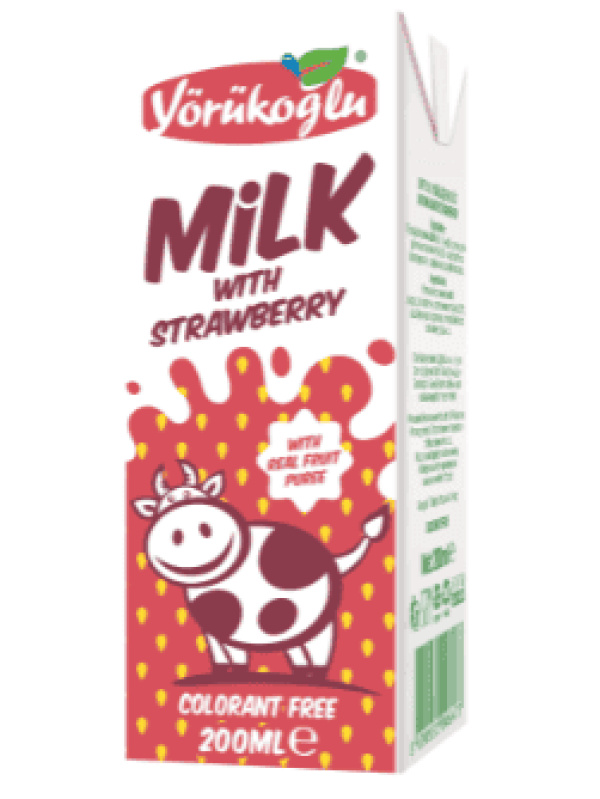 Yörükoğlu Çilekli Süt 200 Ml