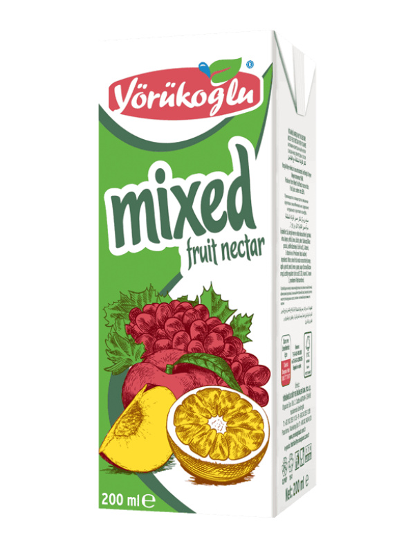 Yörükoğlu Meyve Suyu Karışık Meyve Nektarı 200 Ml