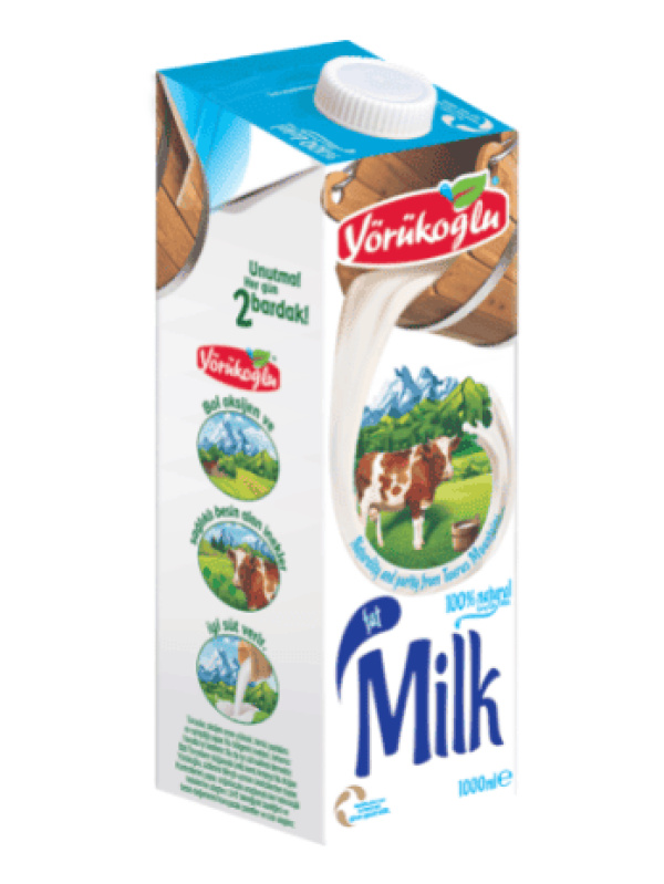 Yörükoğlu Tam Yağlı Süt 1 L