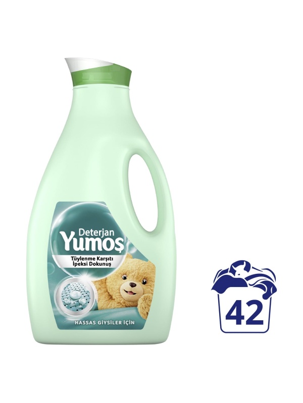 Yumoş Sıvı Deterjan Tüylenme Önleyici İpeksi Dokunuş 2520 Ml